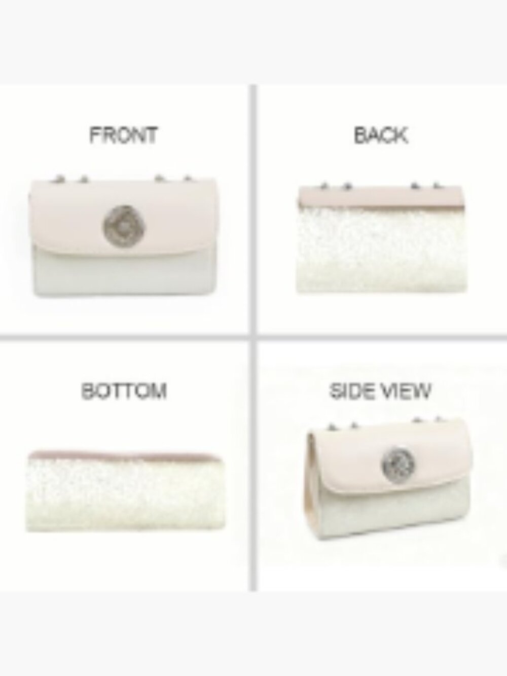 Shoulder Purses for Women Trendy Small Flap Faux Leather Crossbody Bags with - Picture 4 of 6